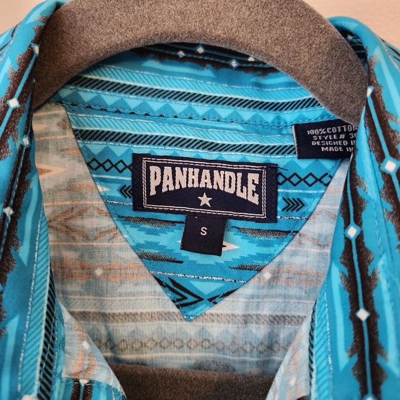 Panhandle Small pearl snap western long sleeve top - Picture 3 of 7